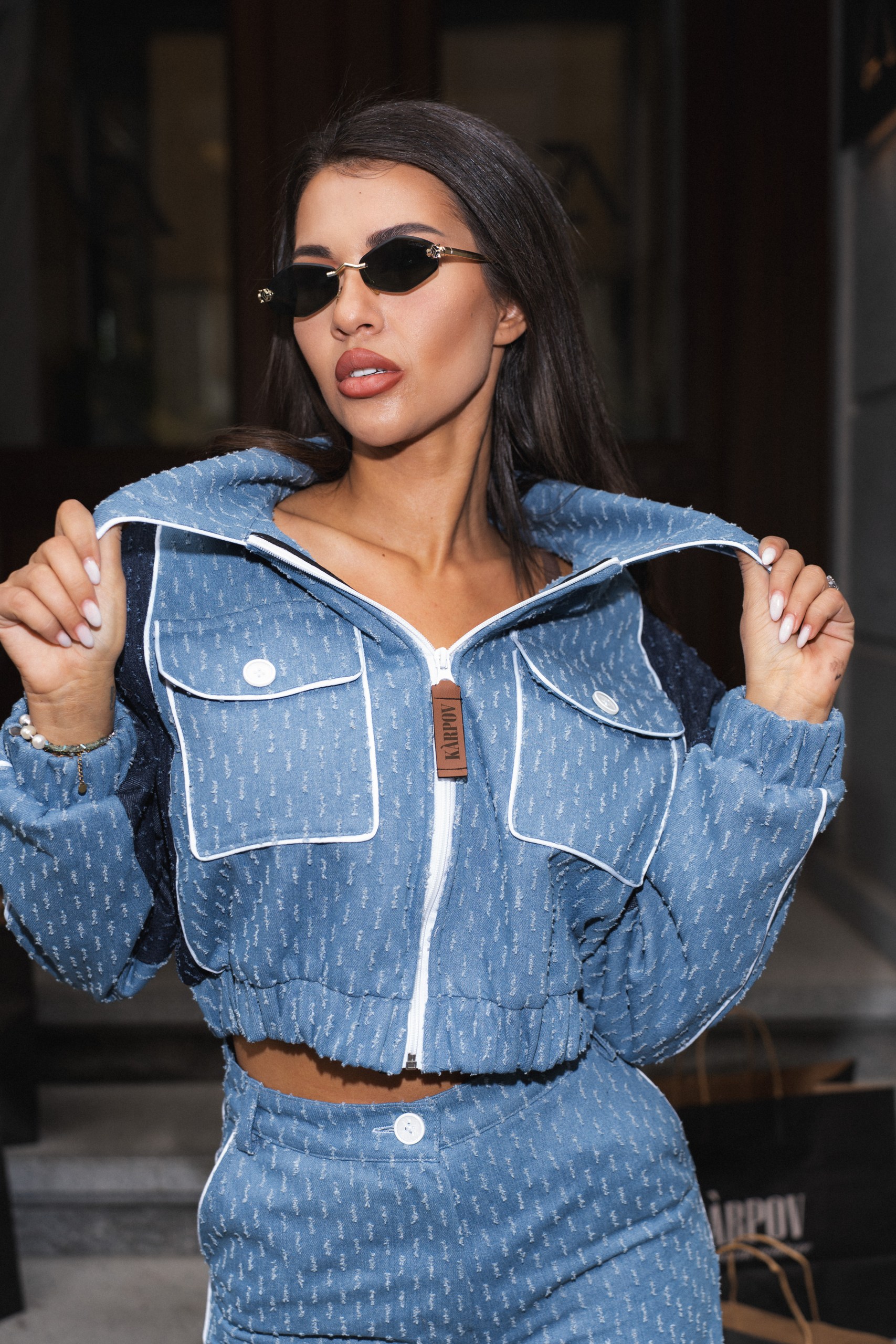 Деним яке KARPOV Premium Couture - Image 2